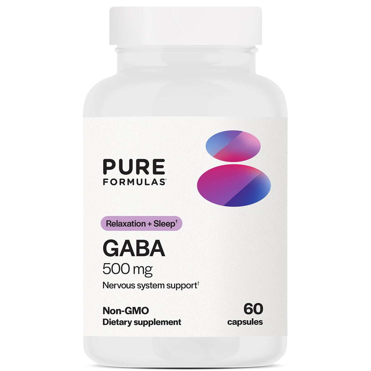 PureFormulas GABA 500 mg Capsule, 60 Count