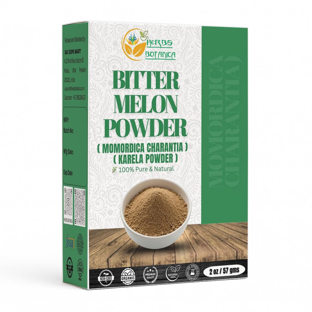 Herbs Botanica Bitter Melon Powder (Karela, Momordica Charantia), Powder, 2 oz