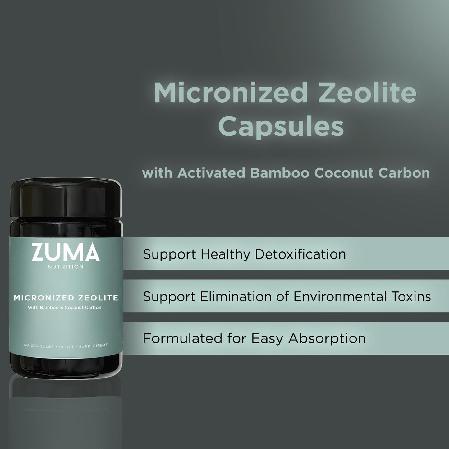 Zuma Nutrition Zeolite Micronized Capsules, 60 Capsules