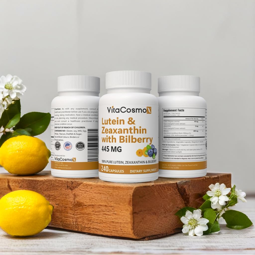 VitaCosmoX Lutein with Zeaxanthin Capsules 120 Count