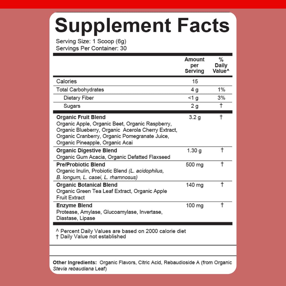 Divine Health Dr. Colbert Organic Red Supremefood Powder 30 Day Supply