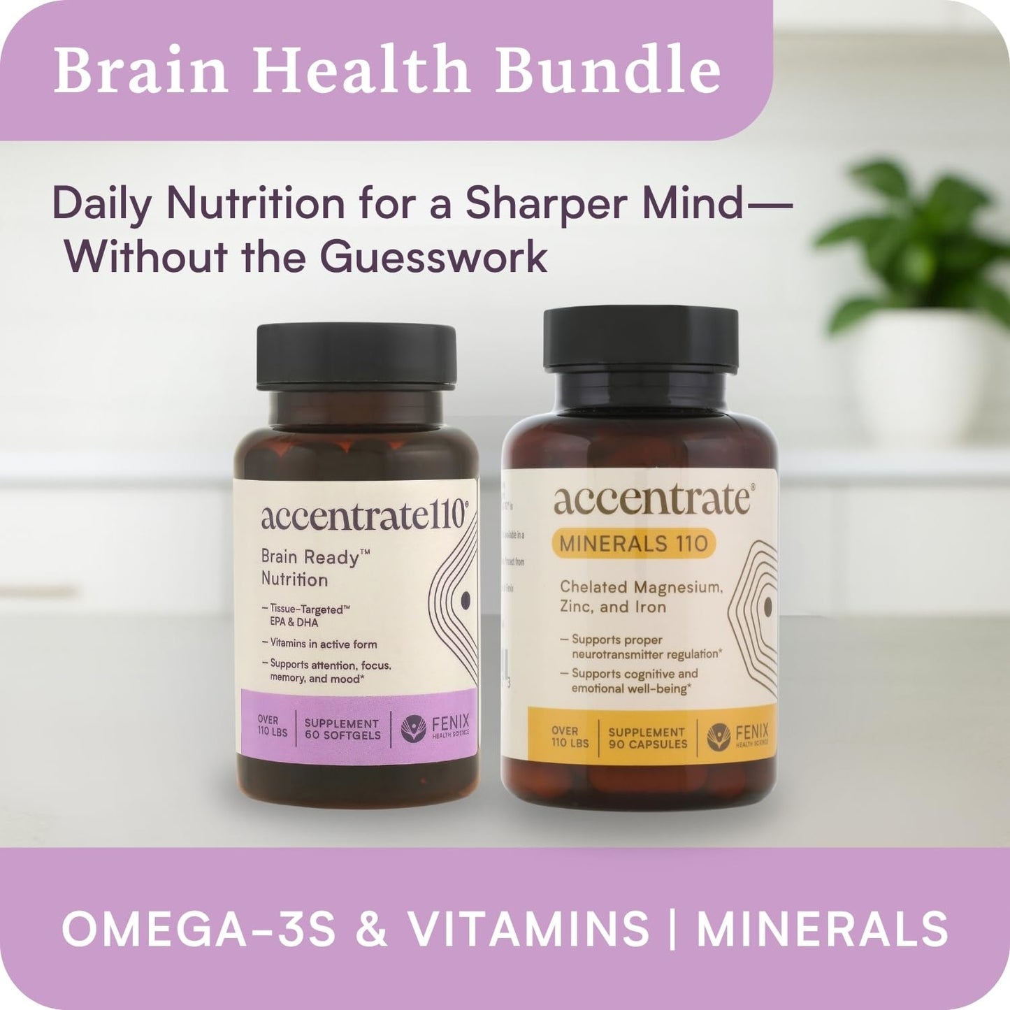Accentrate Methylated Vitamin B Complex with Omega-3 Softgels 60 Count