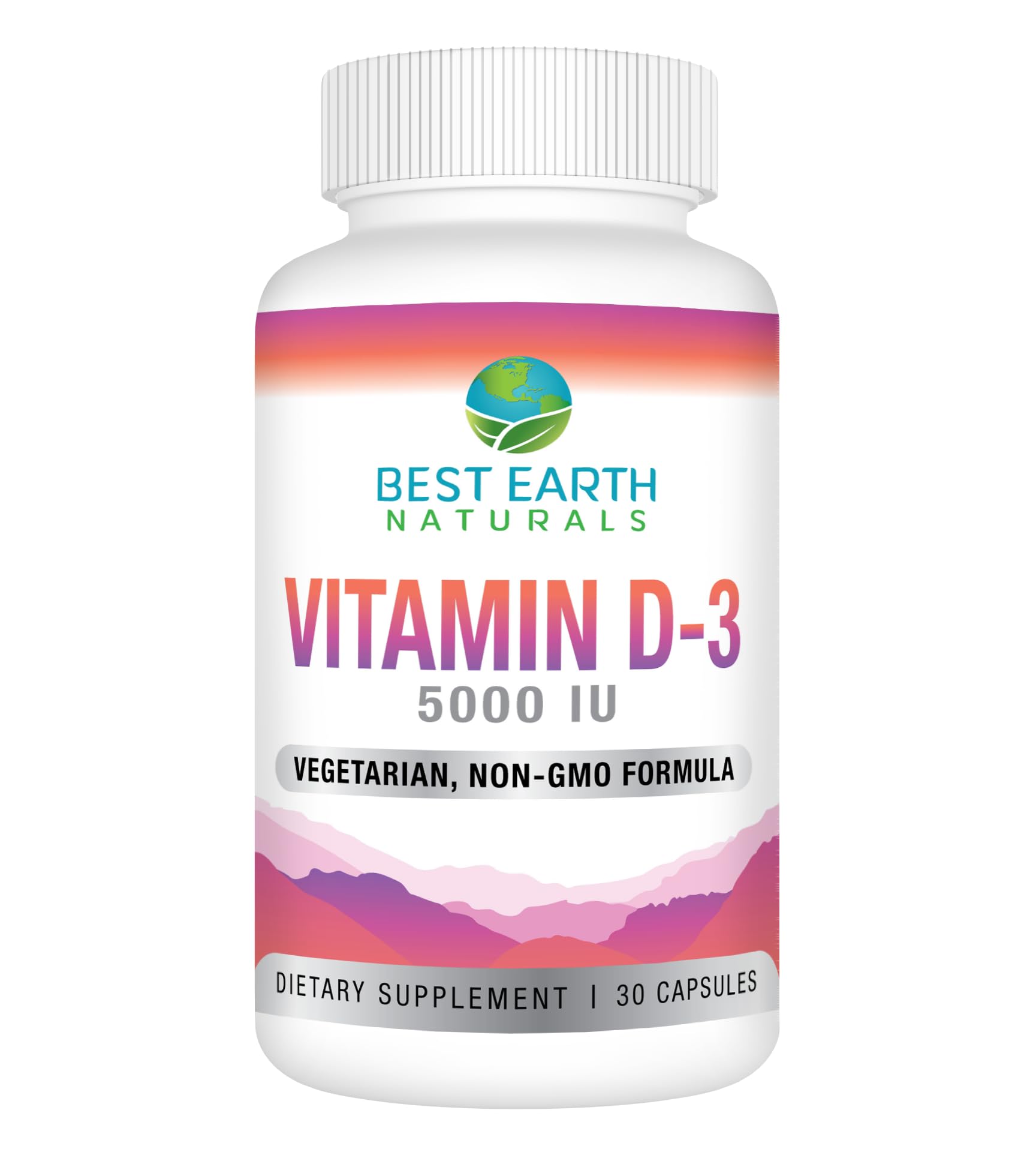 Best Earth Naturals Vitamin D-3 5000 IU Capsule, 30 Count