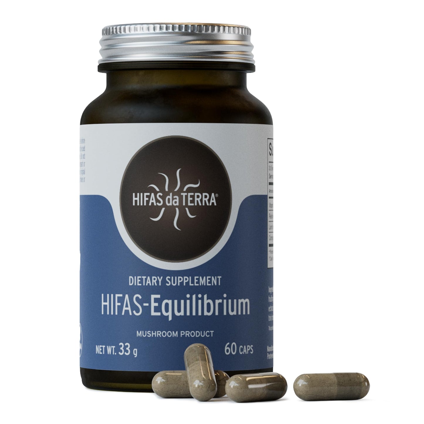 HIFAS DA TERRA HIFAS-Equilibrium Lions Mane Mushroom Complex with Cordyceps Capsule 60