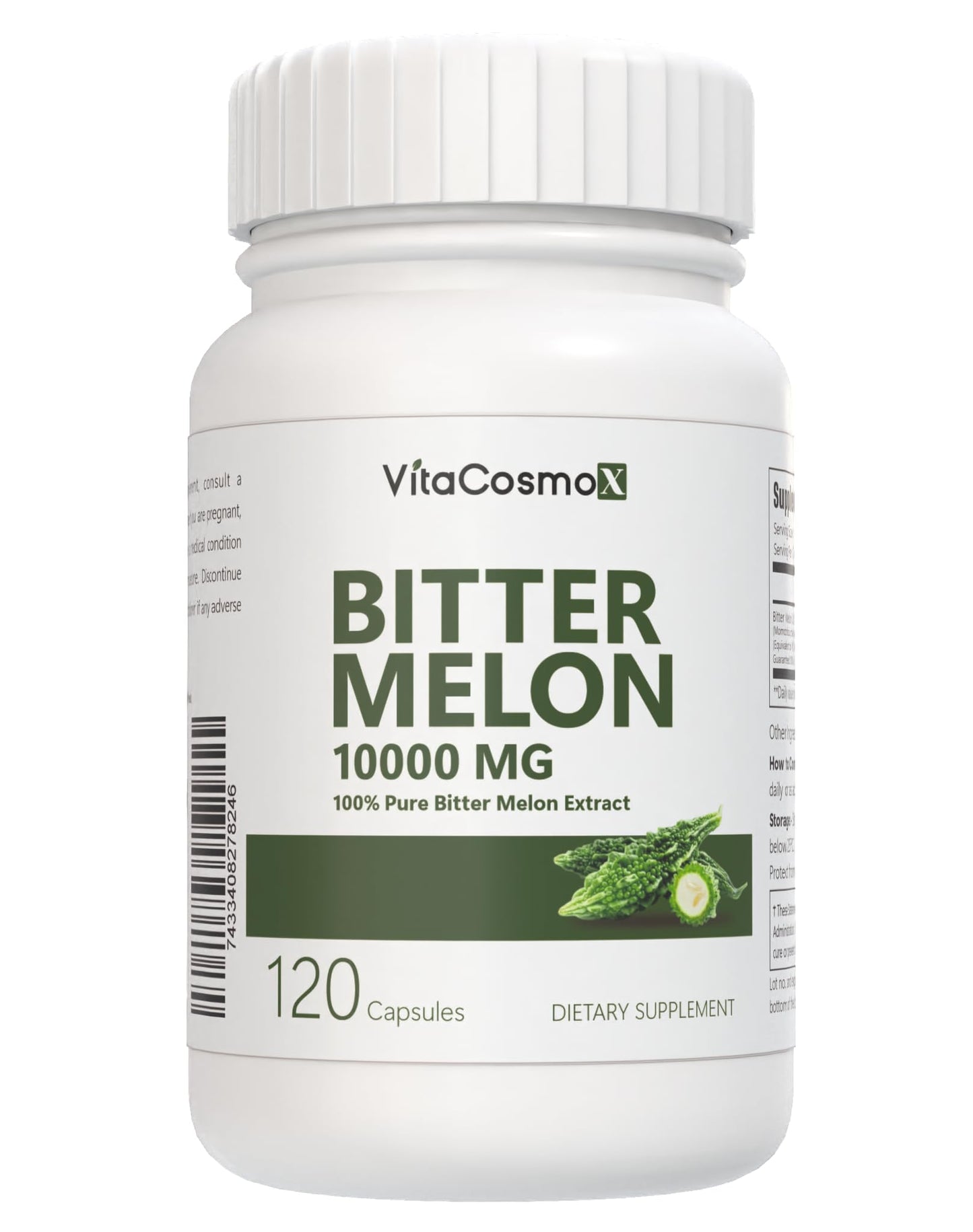 VitaCosmoX Bitter Melon Extract, 120 Capsules