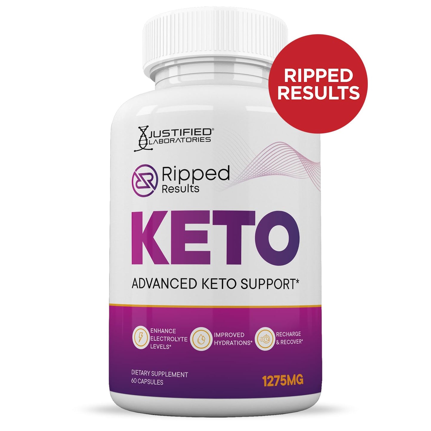 Justified Laboratories Ripped Results Keto ACV 180 Capsules