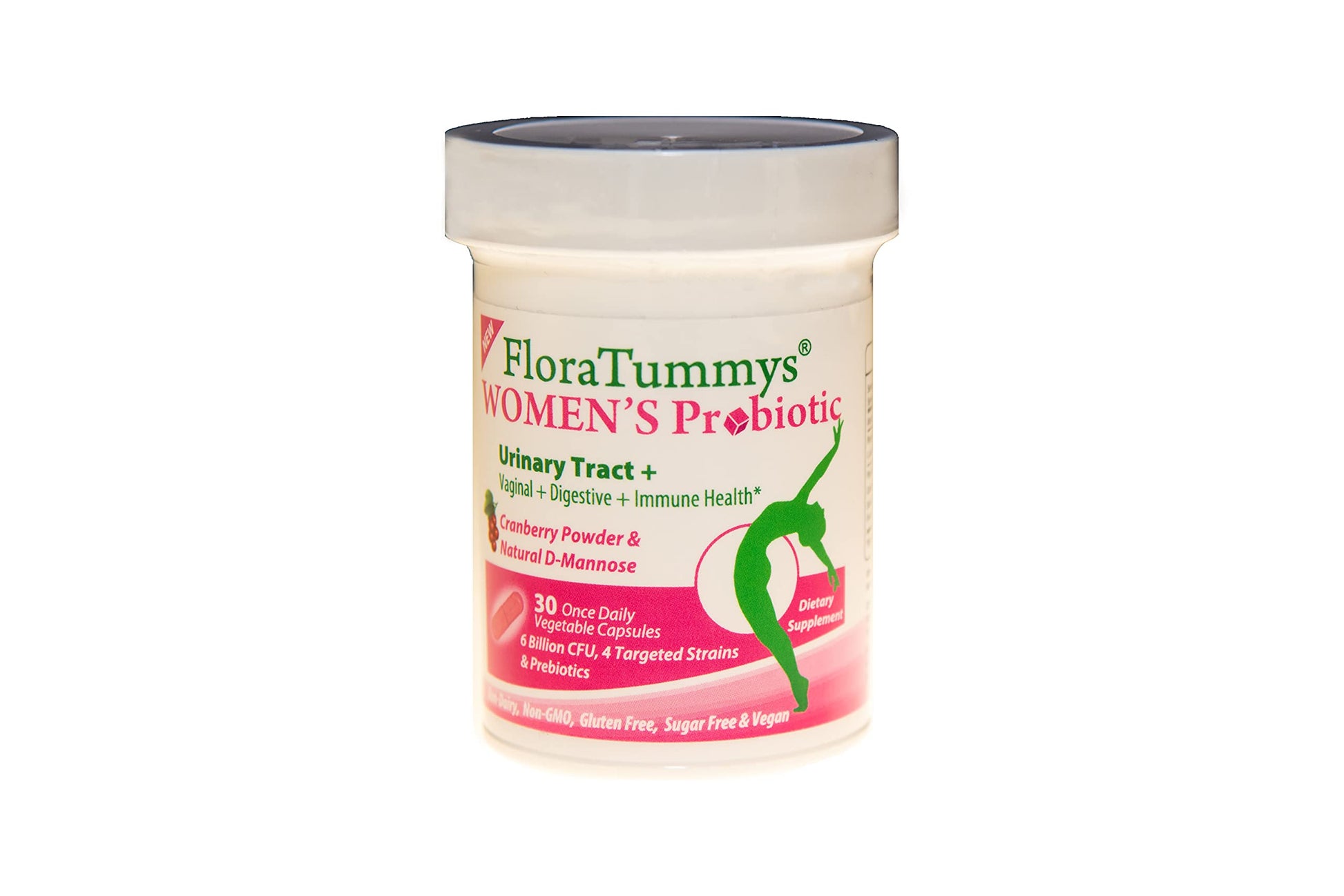 FloraTummys Women's Probiotic Cranberry Powder Capsules, 1 Count