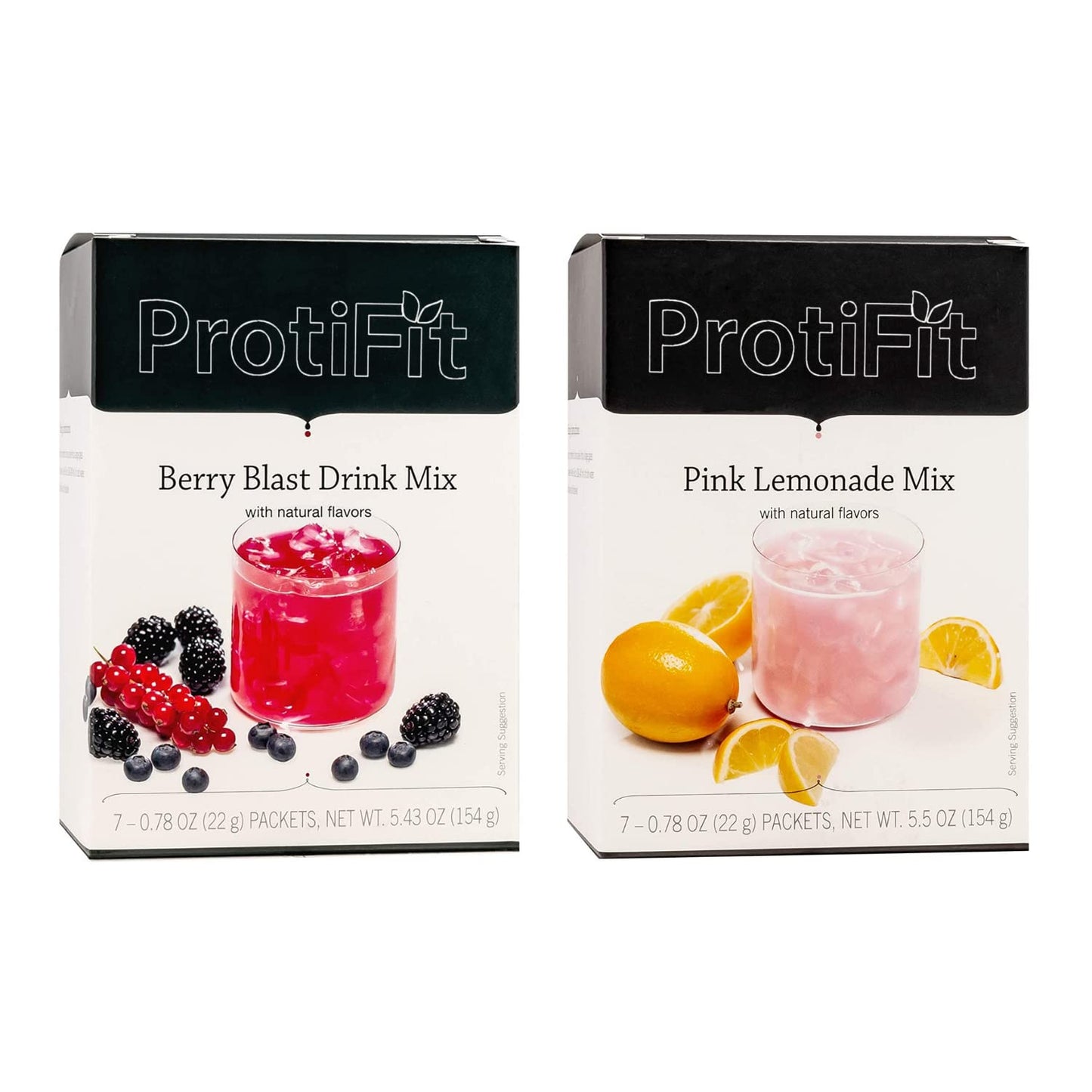 ProtiFit High Protein Berry Blast & Pink Lemonade Fruit Drink Powder, 2 Pack