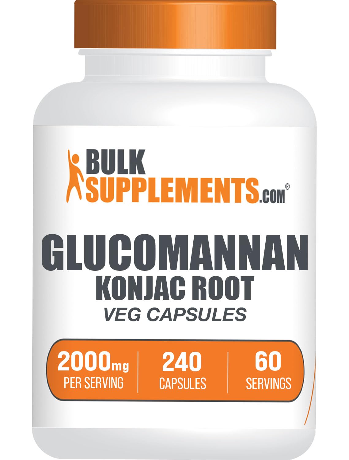 BulkSupplements Glucomannan Capsules 240 Count