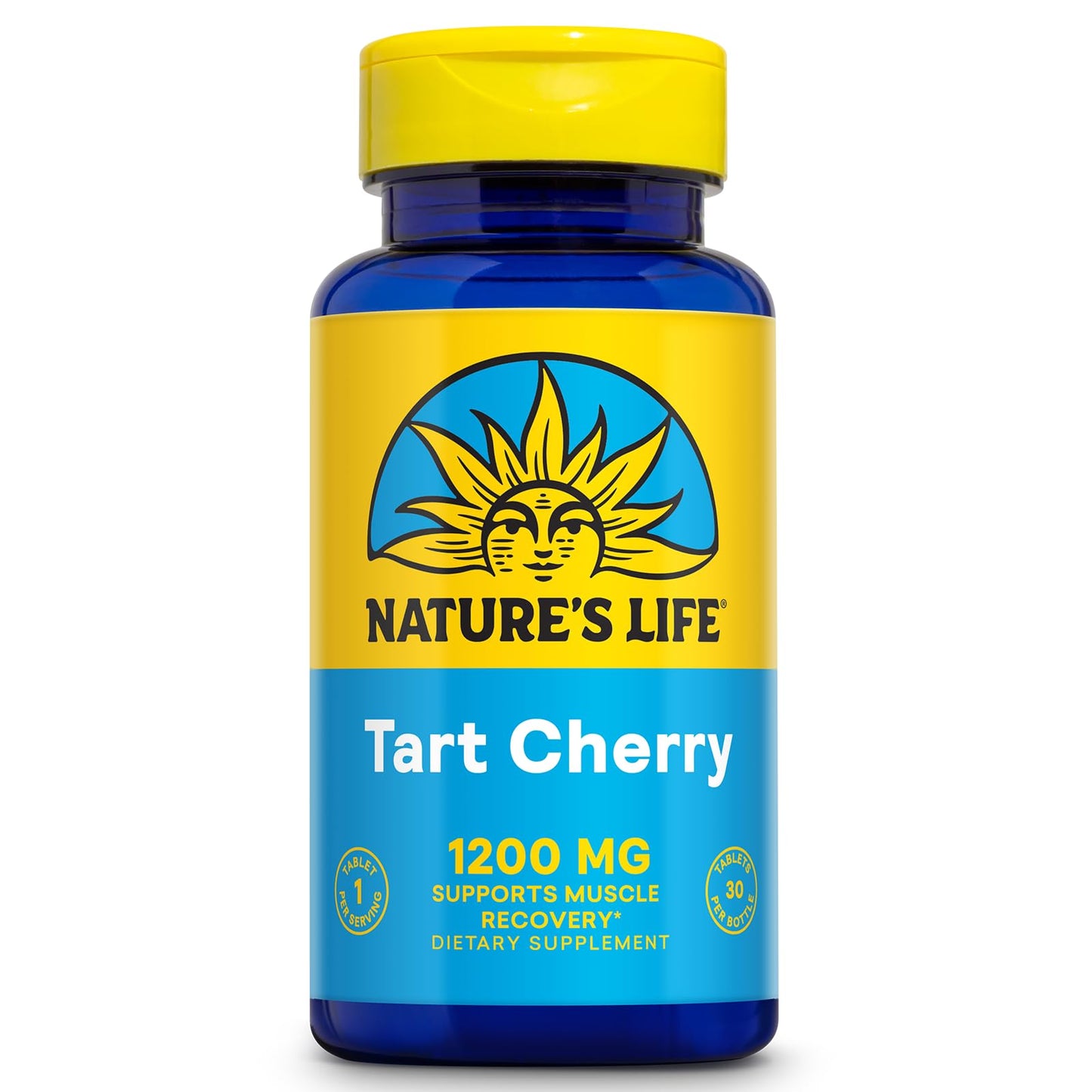 Nature's Life Tart Cherry 1200mg Tart Cherry Juice Concentrate Capsules, 30 Count