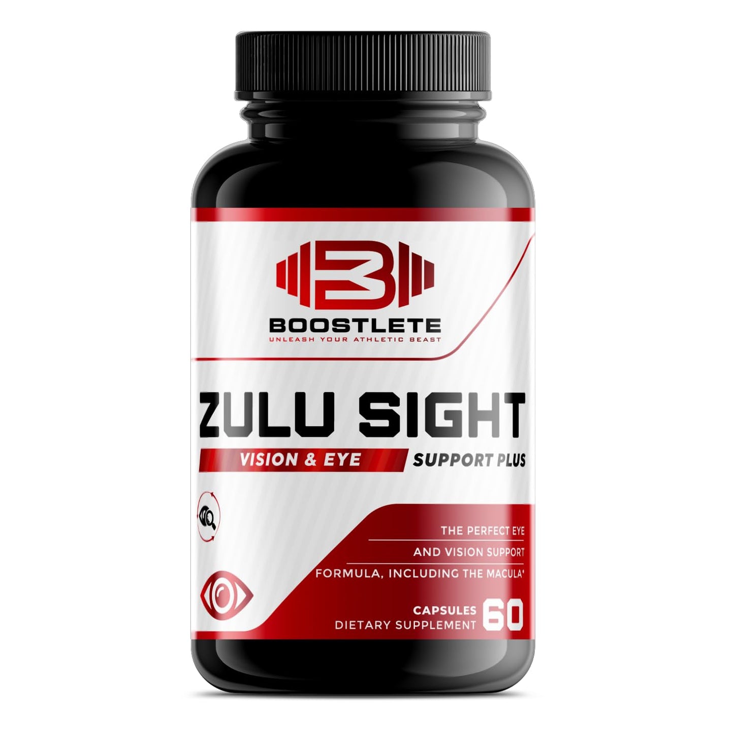 Boostlete Zulu Sight Vision & Eye Support Supplement with Lutein Zeaxanthin Bilberry & Greens Blend 60 Capsules
