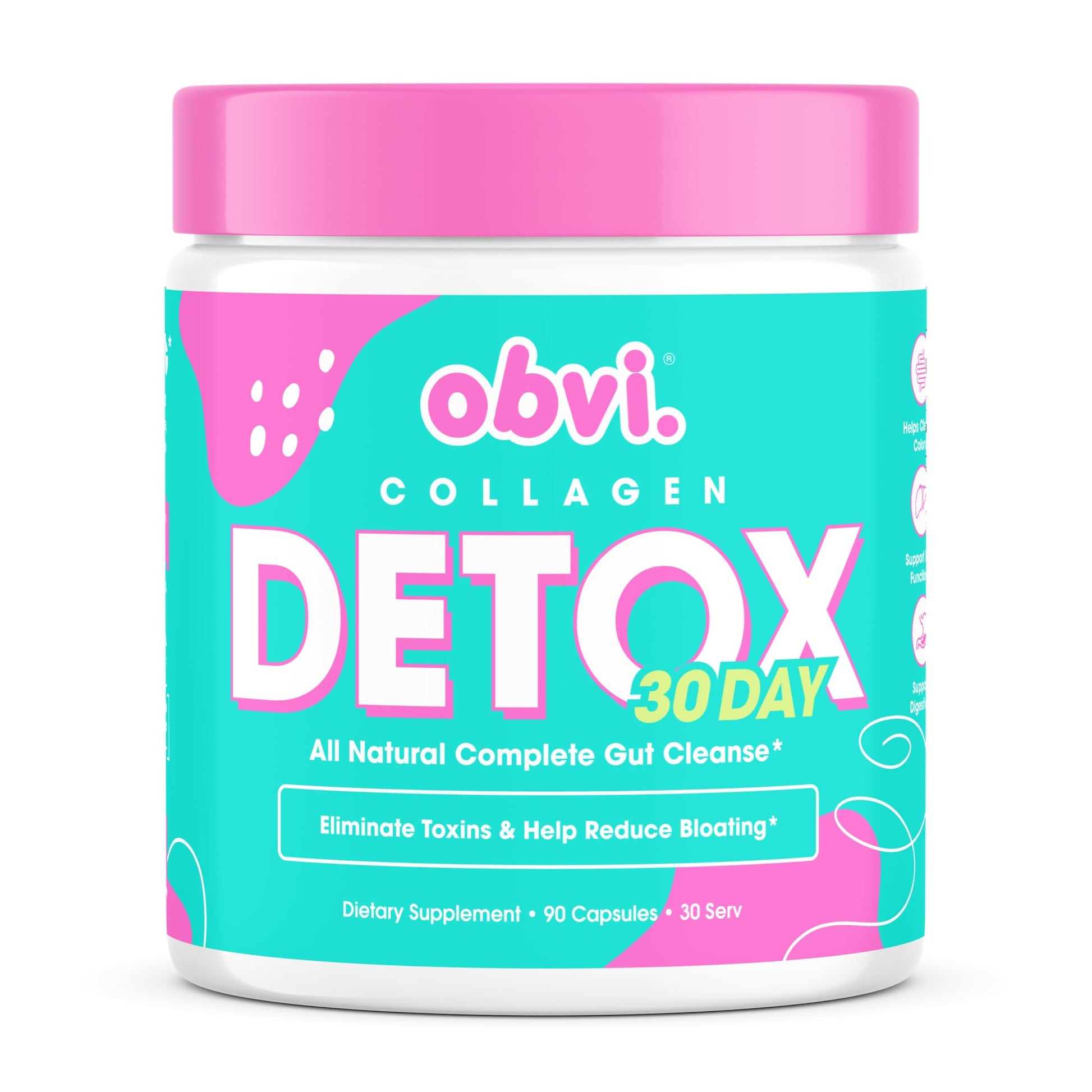 Obvi Detox Colon Cleanse Supplement Capsules, 90 Capsules