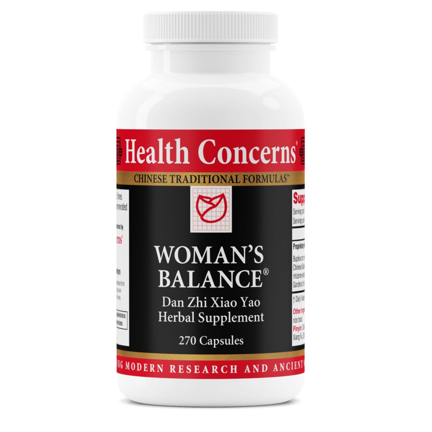 Health Concerns Woman’s Balance – PMS Relief & Hormone Support – Liver Qi & Spleen Health – Herbal Supplement for Women – Dan Zhi Xiao Yao Formula Capsules 270