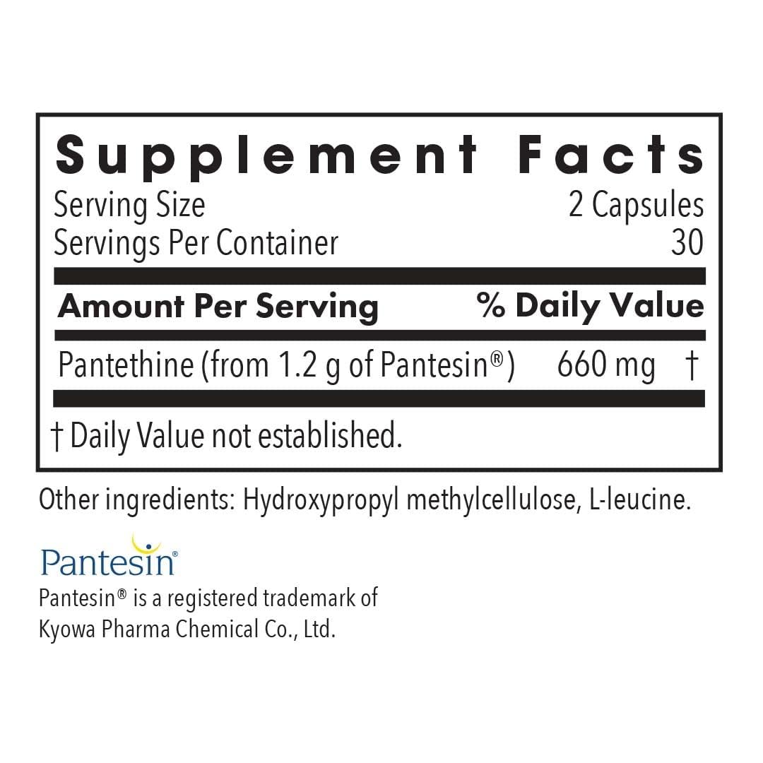 Allergy Research Group Pantethine 660 mg Capsule, 60 Count