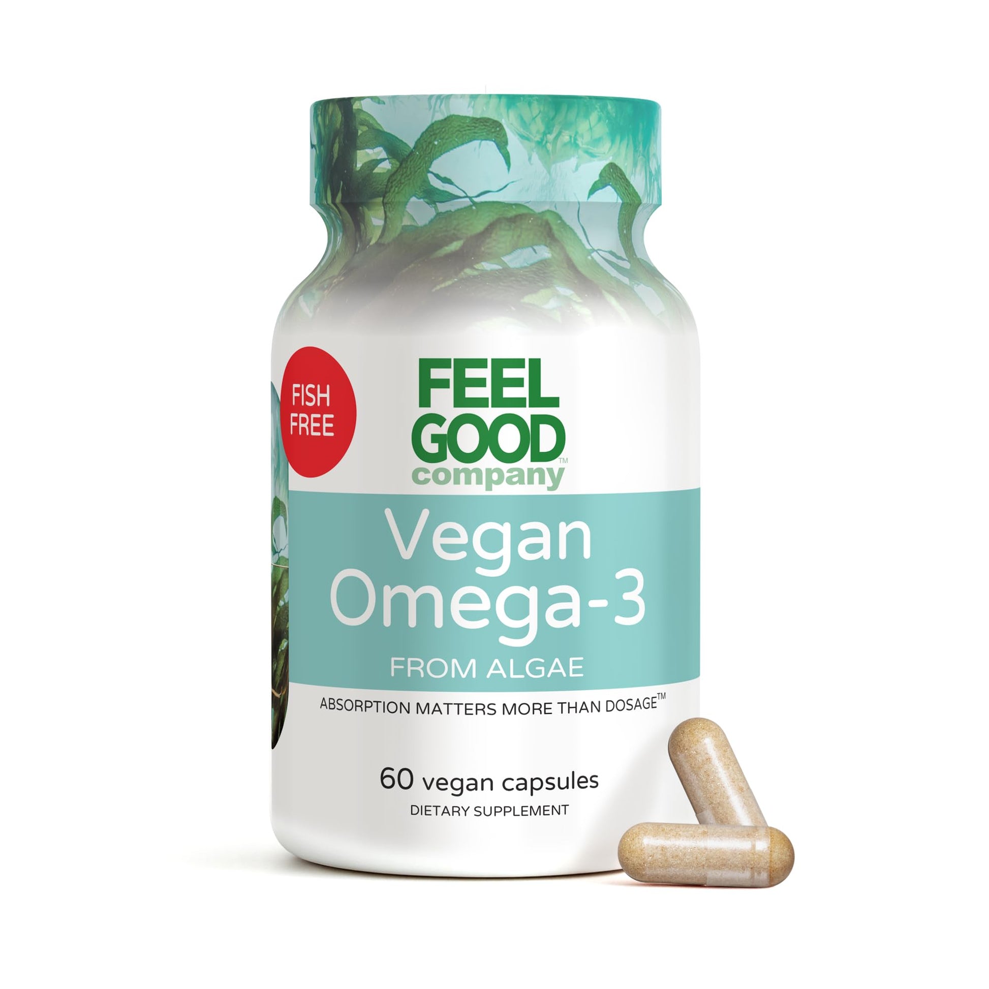 FeelGood Superfoods Vegan Omega-3 Supplement 60 Capsules