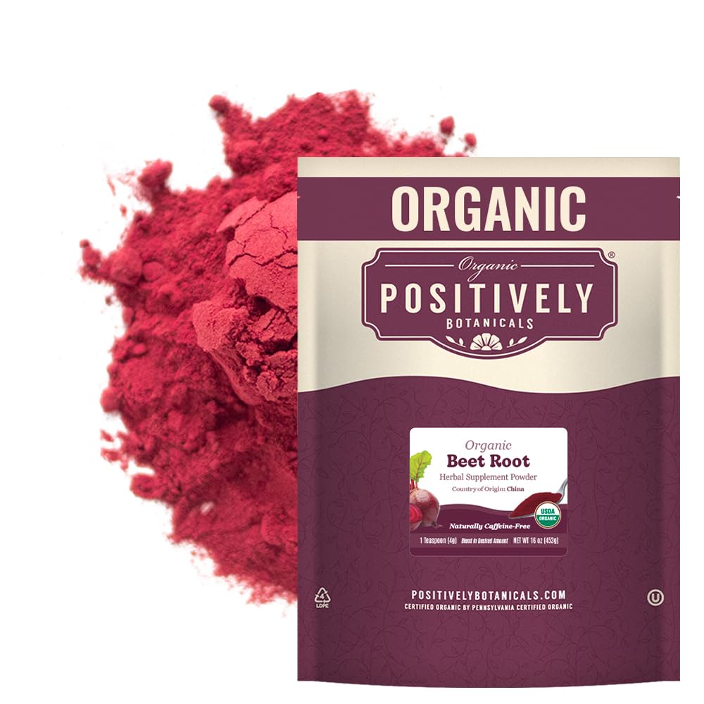 Organic Positively Tea Company Beet Root Botanical Powder 16 Ounce