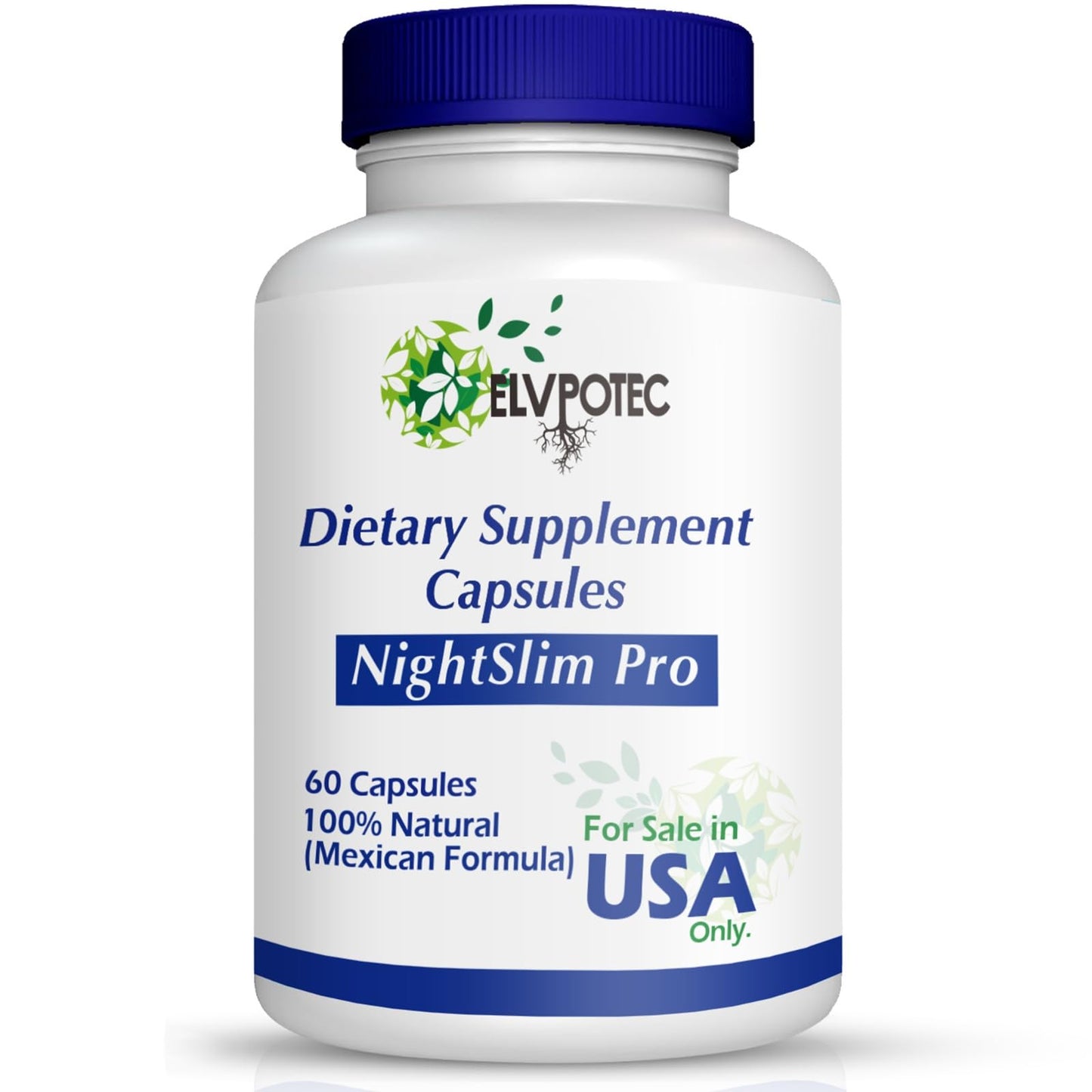 ELVPOTEC Night Time Gut Cleanse & Digestive Support Capsule, 60 Capsules