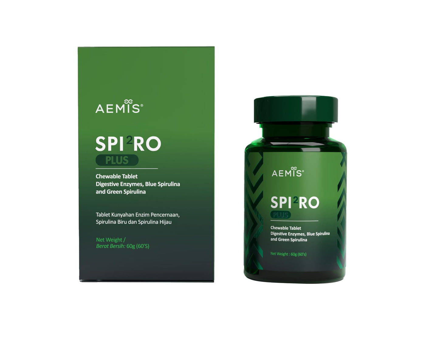 WELLOUS Aemis Spi2ro Plus Spirulina Chewable 1 Count