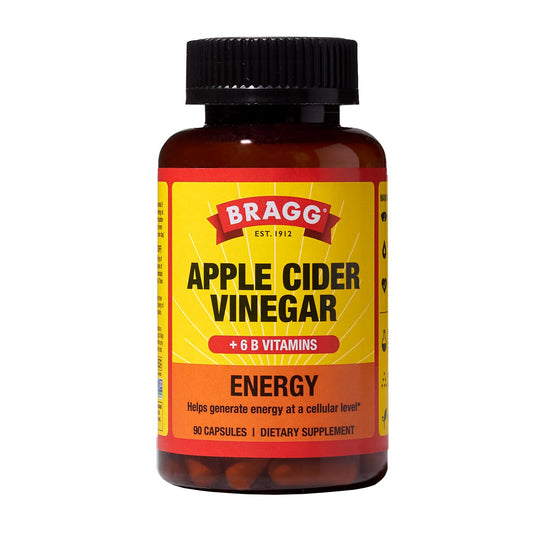 Bragg Energy Apple Cider Vinegar Capsules with B Vitamins - 90 Capsules