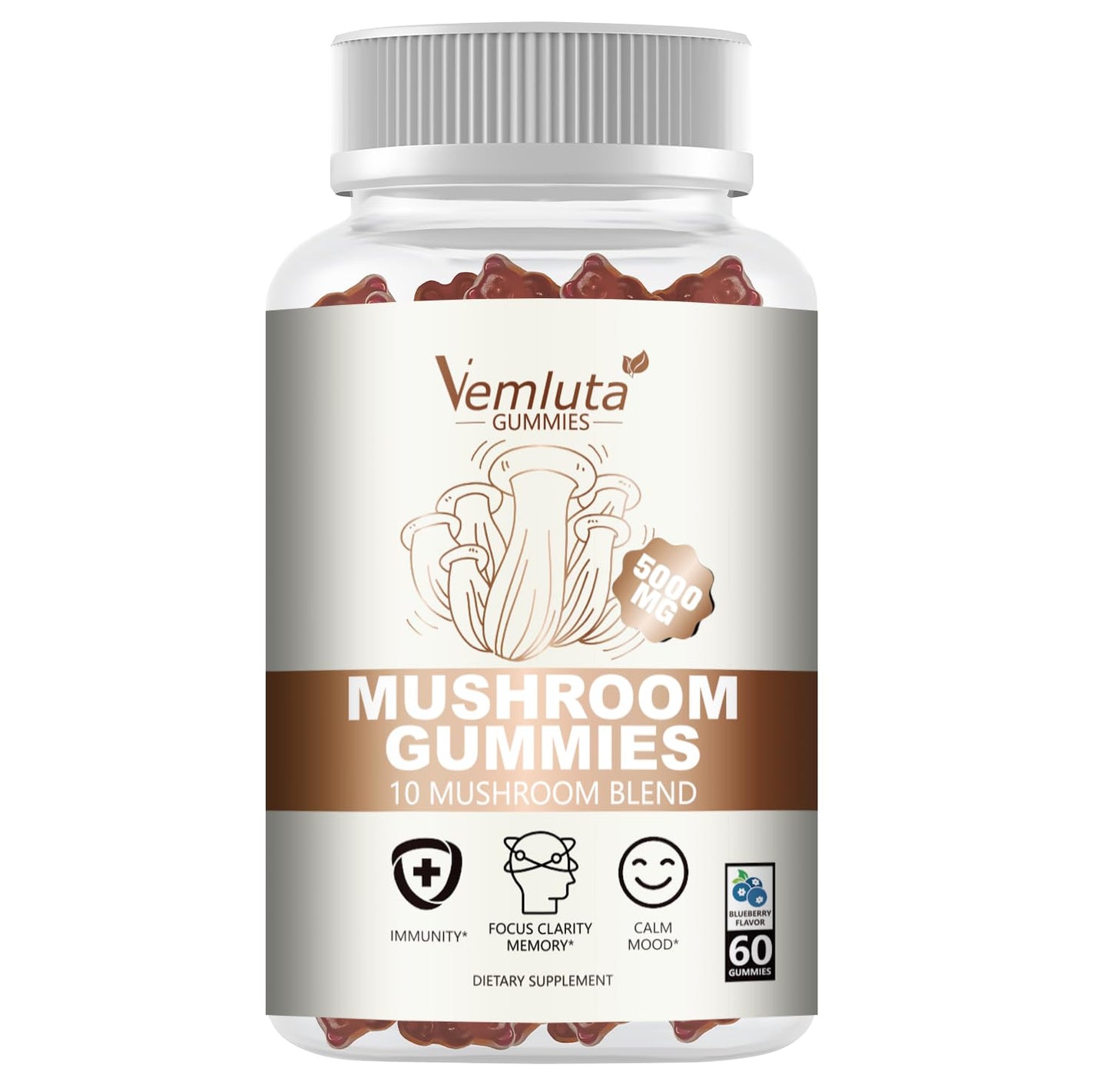 Vemluta Mushroom Gummies Gummy 60 Count
