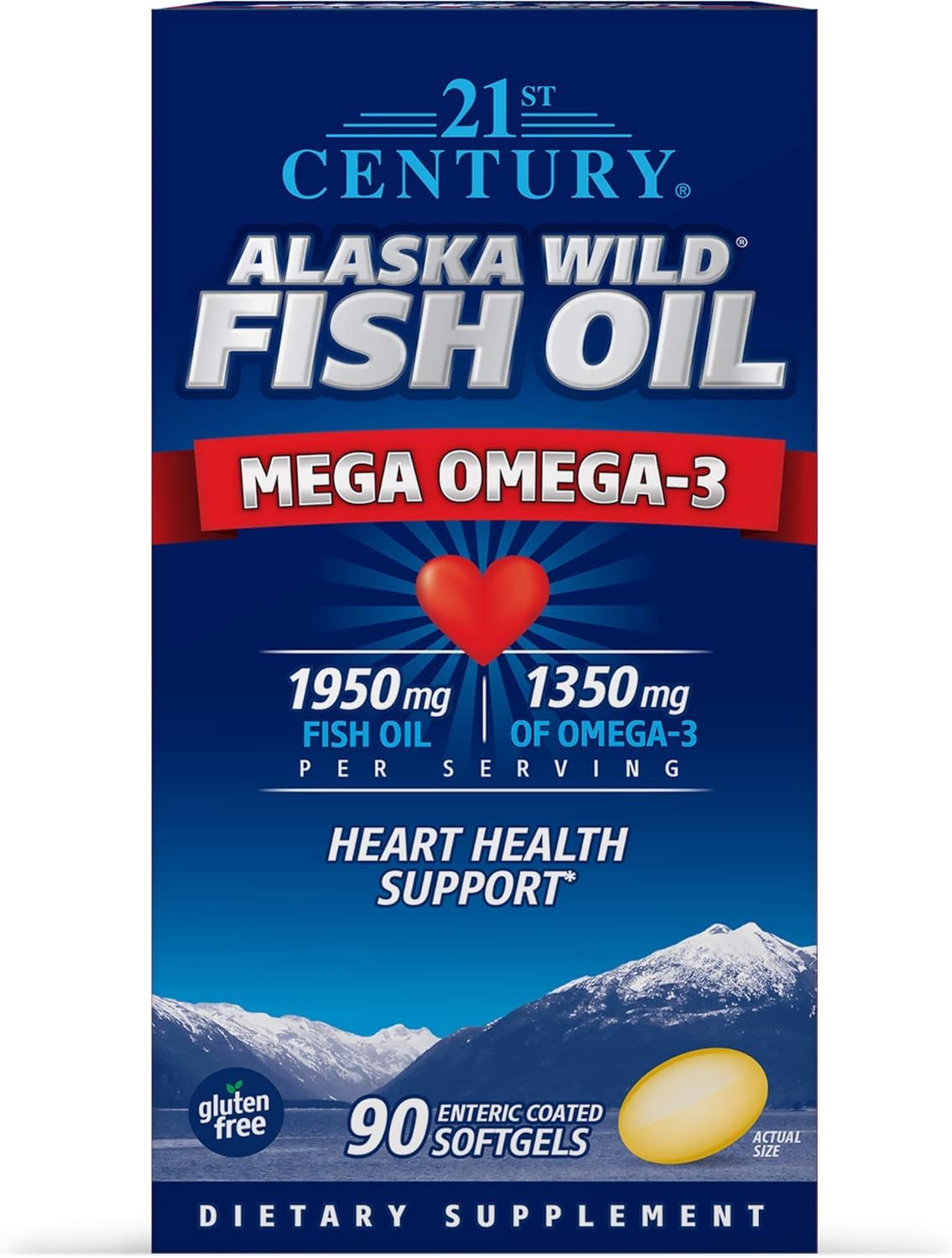 Alaska Wild Fish Oil Softgels, 180-Count