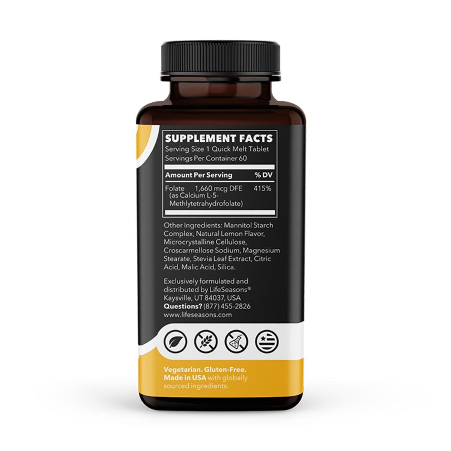 LifeSeasons Essentials Methyl Folate Quick Melts 60 Tablets