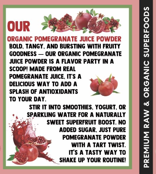 Chérie Sweet Heart USDA Organic Pomegranate Juice Powder 8 Ounce