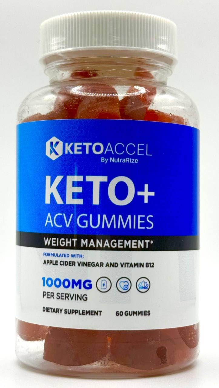 NutraRize Keto Accal ACV Gummies for Weight Loss, 180 Gummies