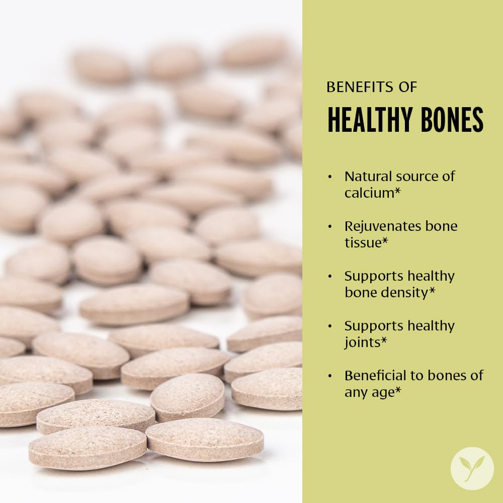 Banyan Botanicals Organic Healthy Bones Ethical Coral Calcium & Bone Density Supplement with Ashwagandha & Arjuna for Skeletal Strength & Joint Support, 90 Tablets