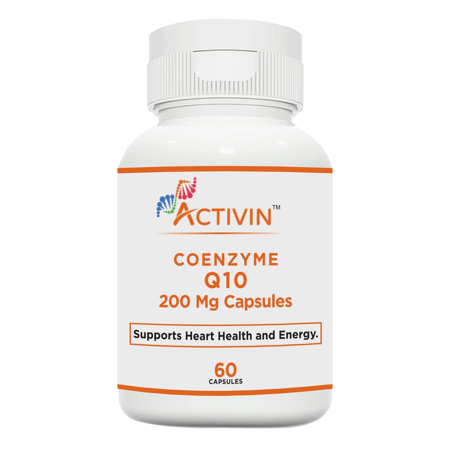 Activin Coenzyme Q10 200mg Supplement, Energy and Heart Support, 60 Capsules