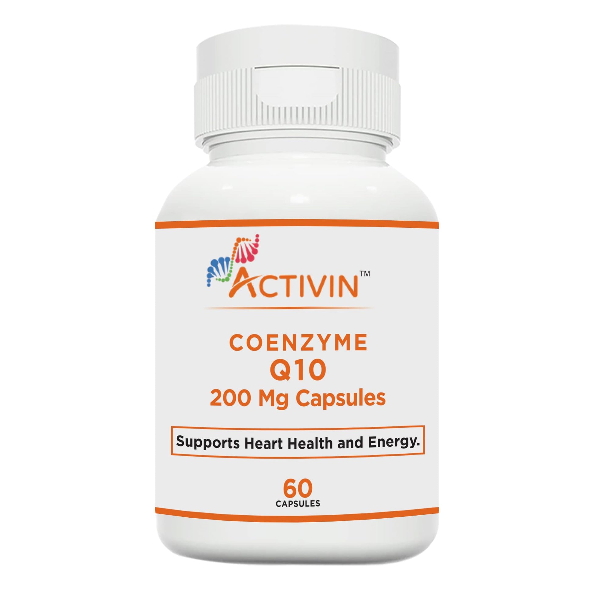 Activin Coenzyme Q10 200mg Supplement, Energy and Heart Support, 60 Capsules