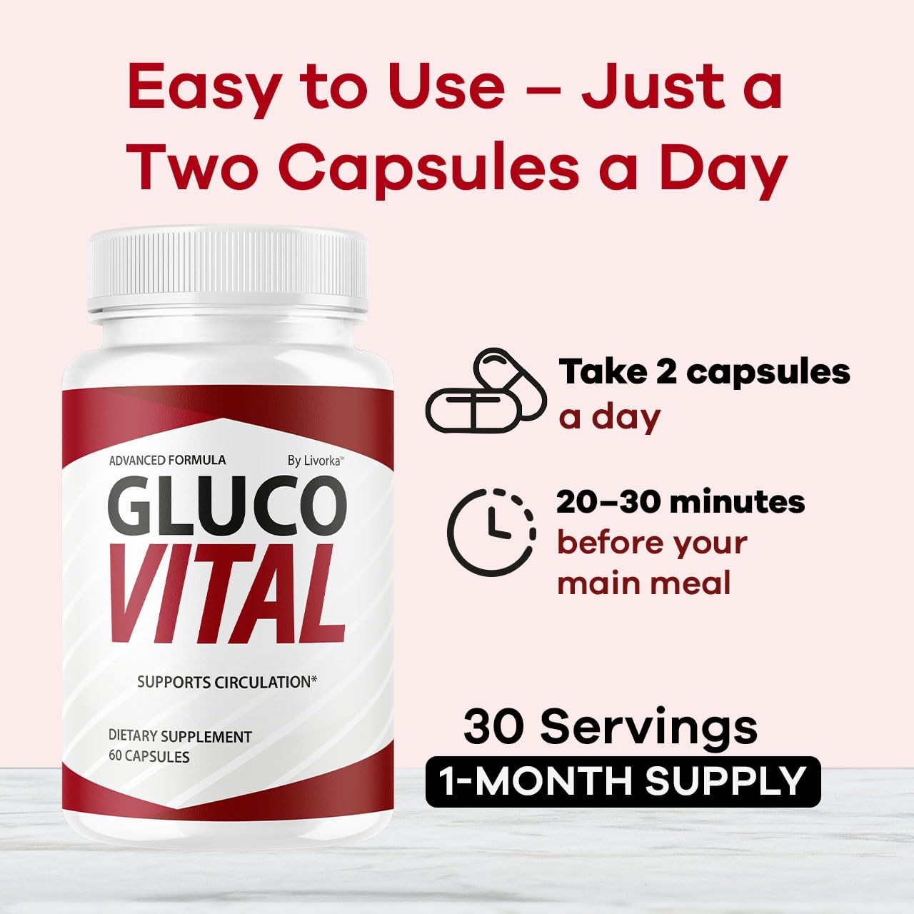 LIVORKA GlucoVital Capsule 60 Count