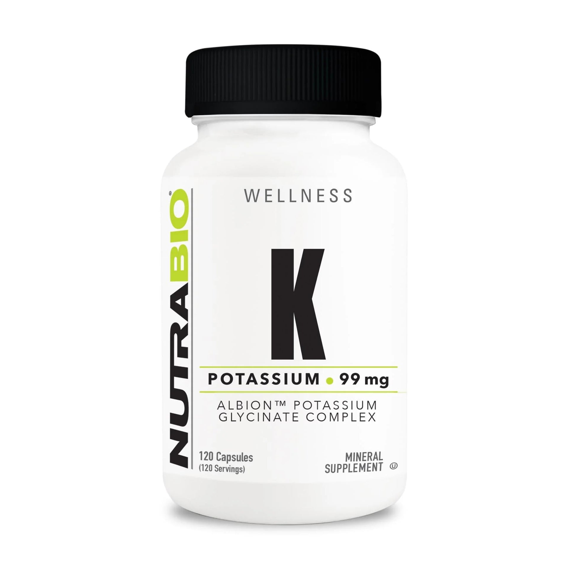 NutraBio Potassium Complex Capsules 120 Count