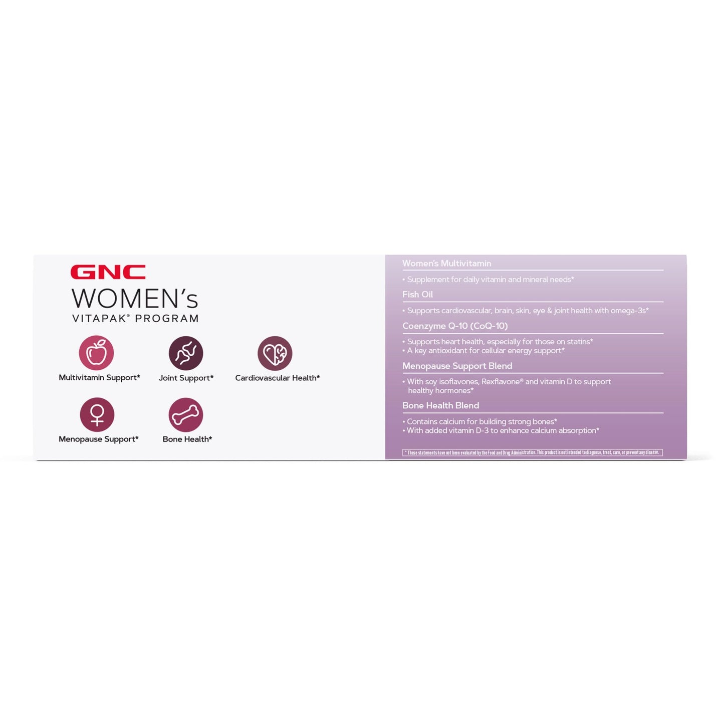 GNC Women’s 50+ Vitapak 5-in-1 Multivitamin Pack Capsule, 30 Count