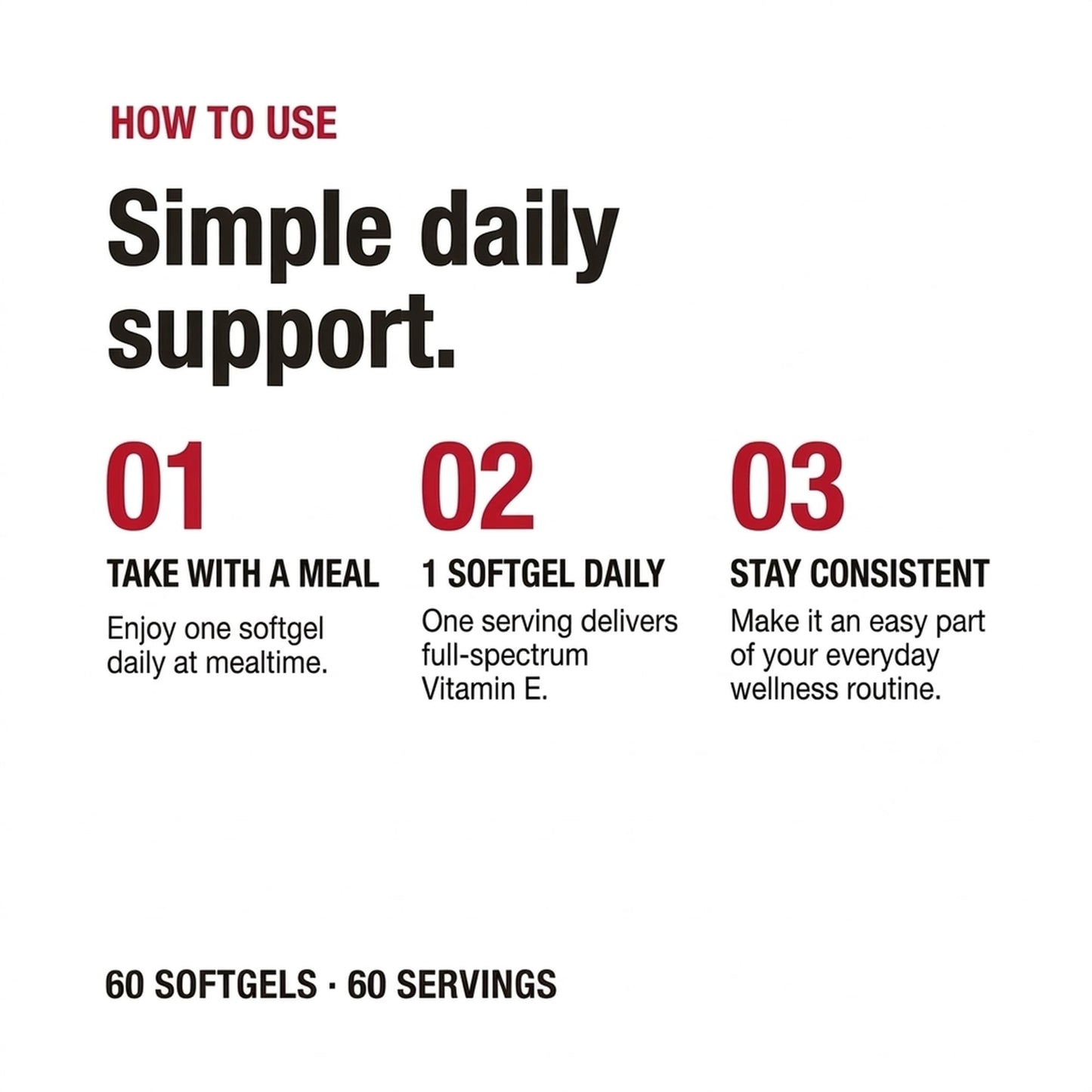 Olympian Labs Vitamin E Complete Tocomin 200IU Softgels, 60 Count