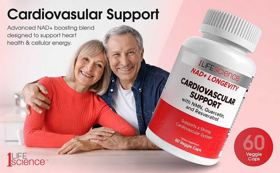 1LifeScience Cardiovascular Support Supplement Capsules 60