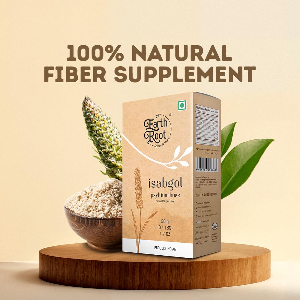 Earthroot Isabgol Psyllium Husk Powder, 1.7 oz