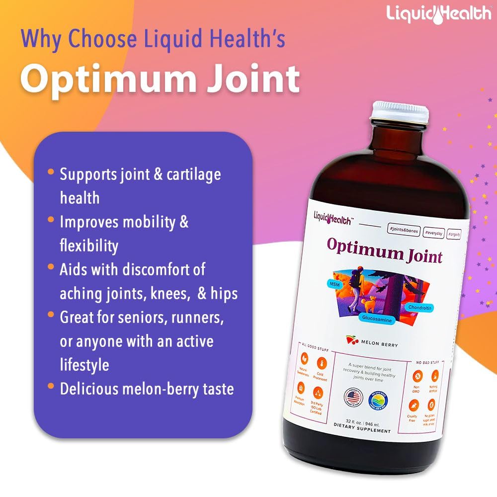 LIQUIDHEALTH Optimum Joint Glucosamine Chondroitin Supplement & Multivitamin Bundle (Powder)
