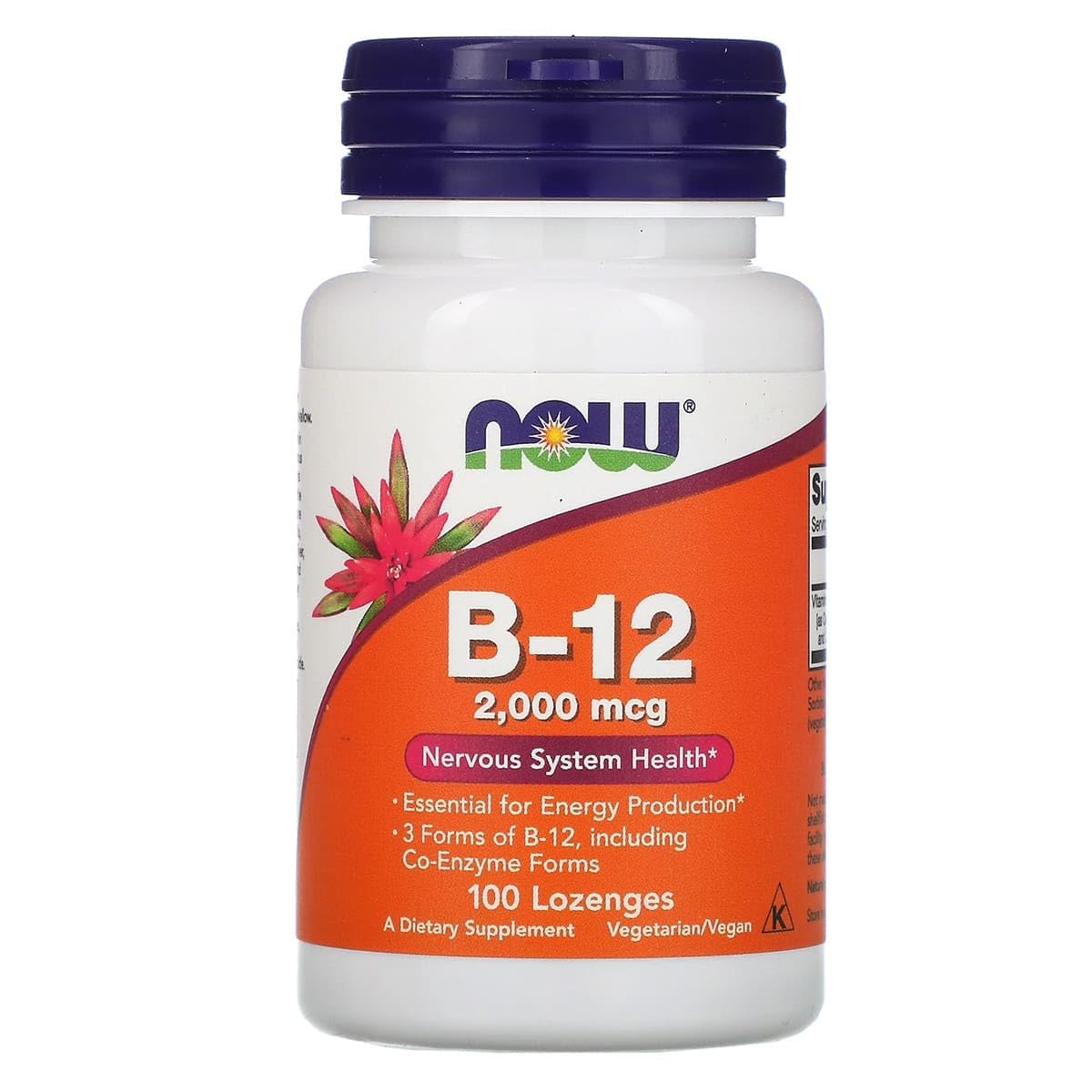 NOW Foods B-12 2,000 mcg Capsules, 100 Count