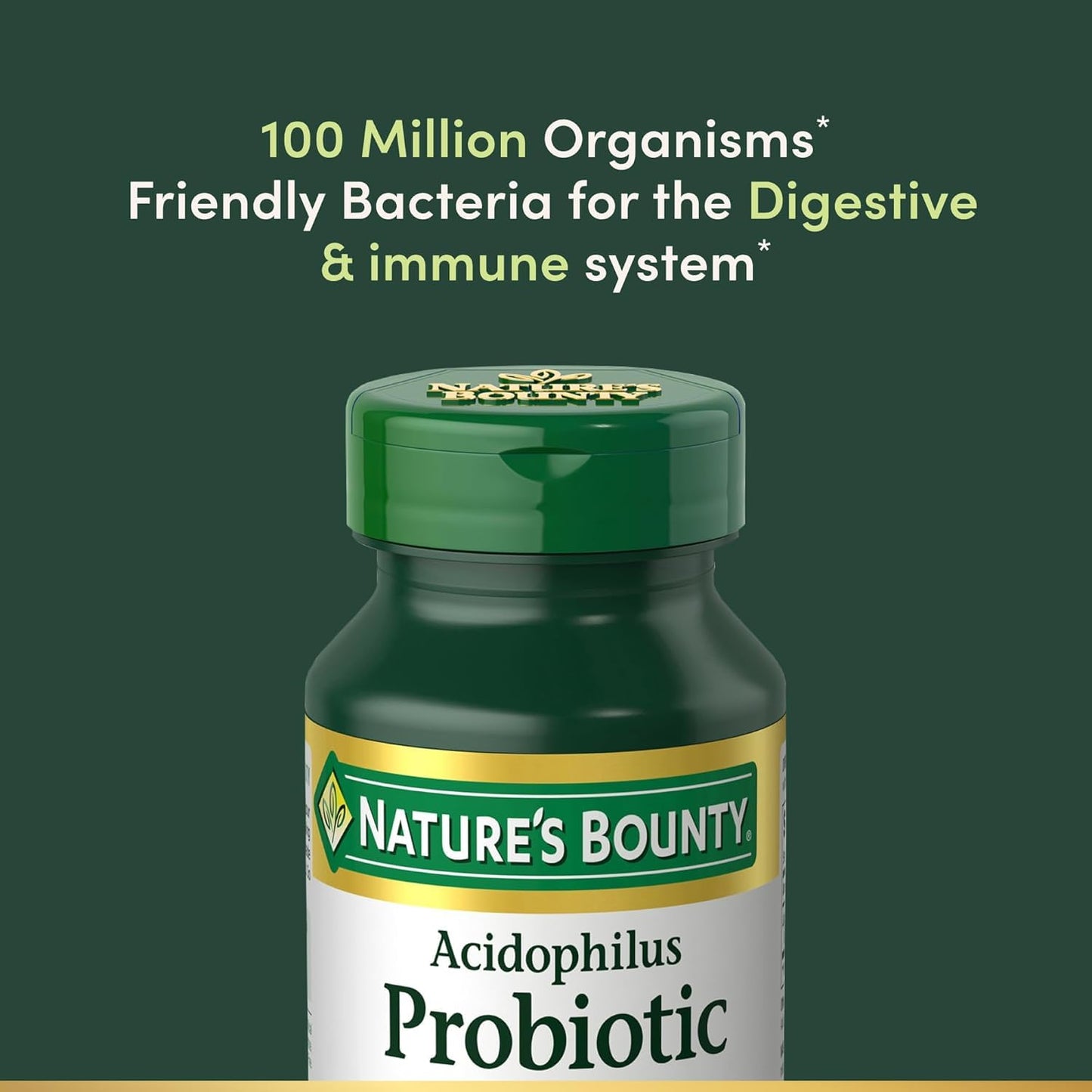 Nature's Bounty Probiotics Dietary Supplement Probiotic Acidophilus 480 Tablets
