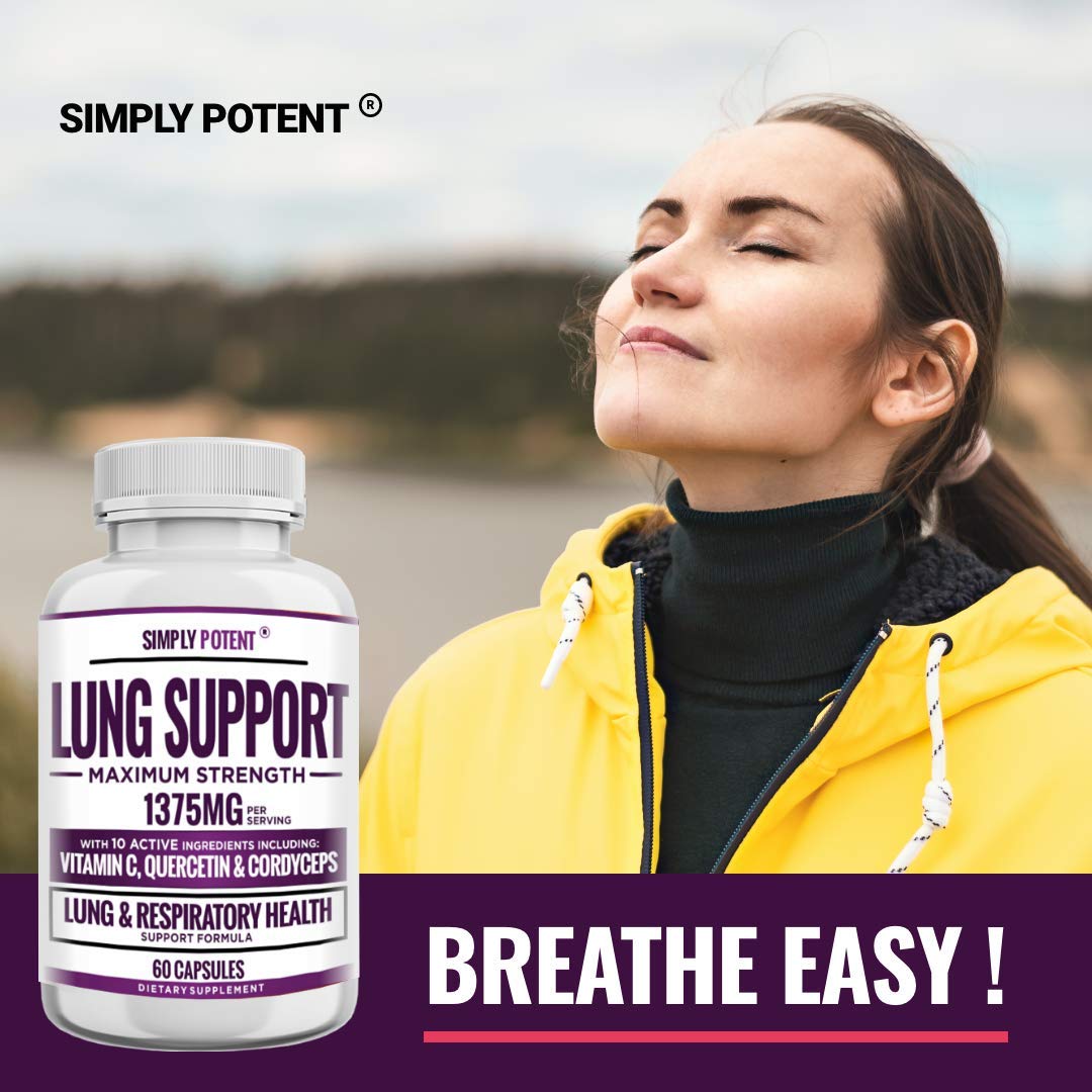 Simply Potent Lung Support Supplement Capsule 60 Count