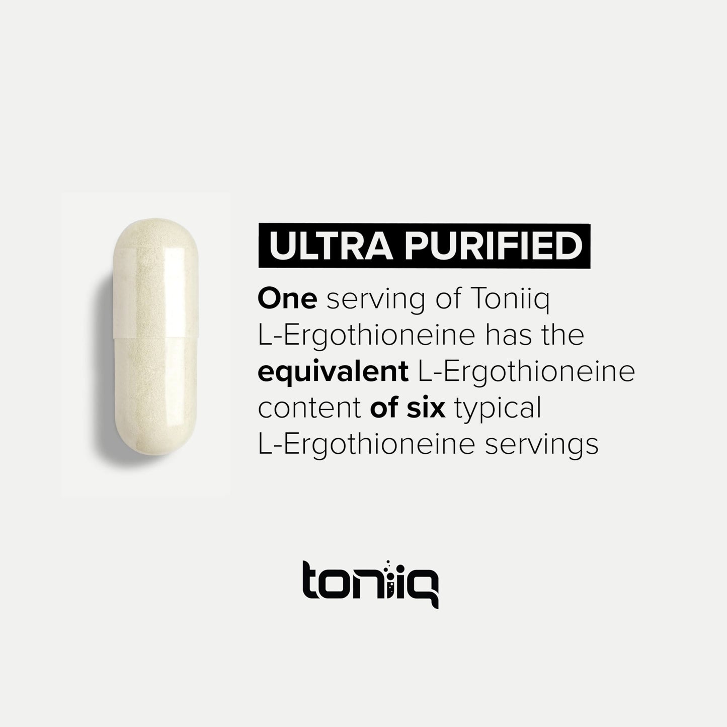 Toniiq Ergothioneine with Clinically Studied MitoPrime 90 Capsules