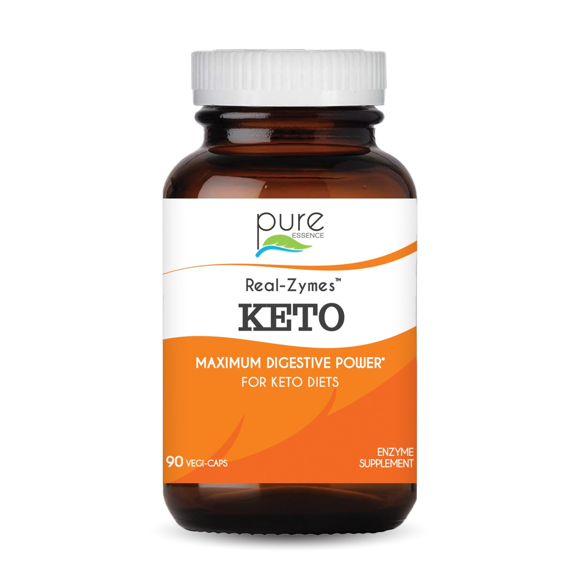 PURE ESSENCE LABS Real-Zymes Keto Digestive Enzymes with Probiotics Capsules 90 Count