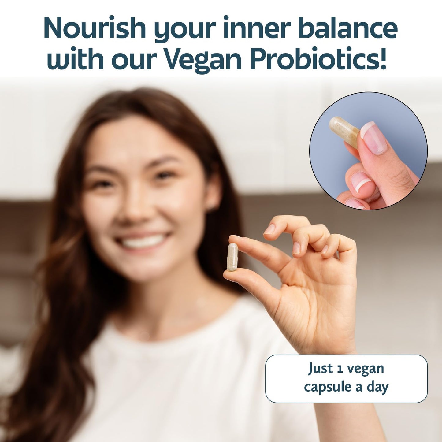 Future Kind Vegan Probiotics for Women and Men Capsules, 30 Count