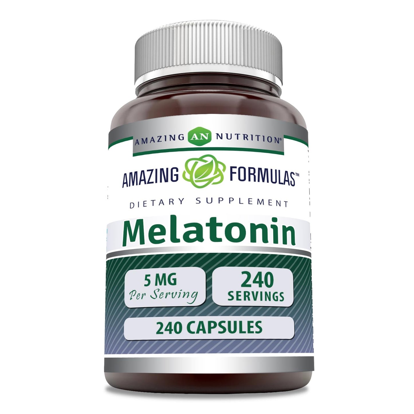 Amazing Nutrition Melatonin Supplement 5 mg per serving, 240 Capsules
