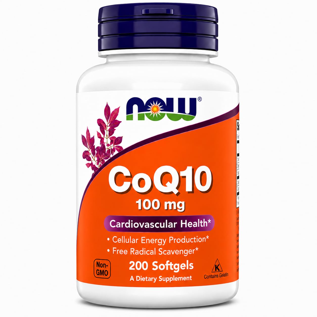 NOW Foods CoQ10 (Coenzyme Q10) 100 mg Softgel 200