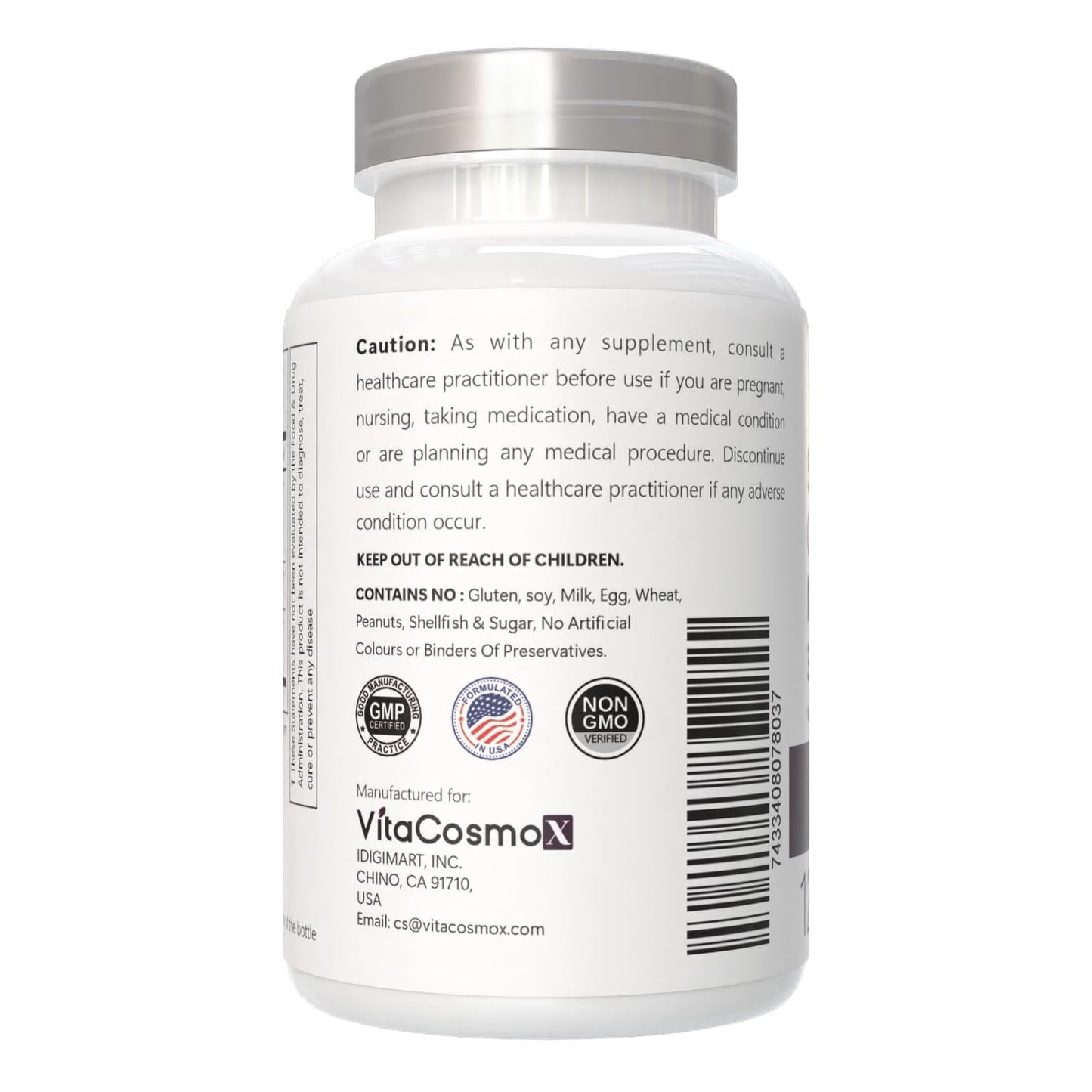 VitaCosmoX Saw Palmetto Complex with Maca Capsules 120 Count