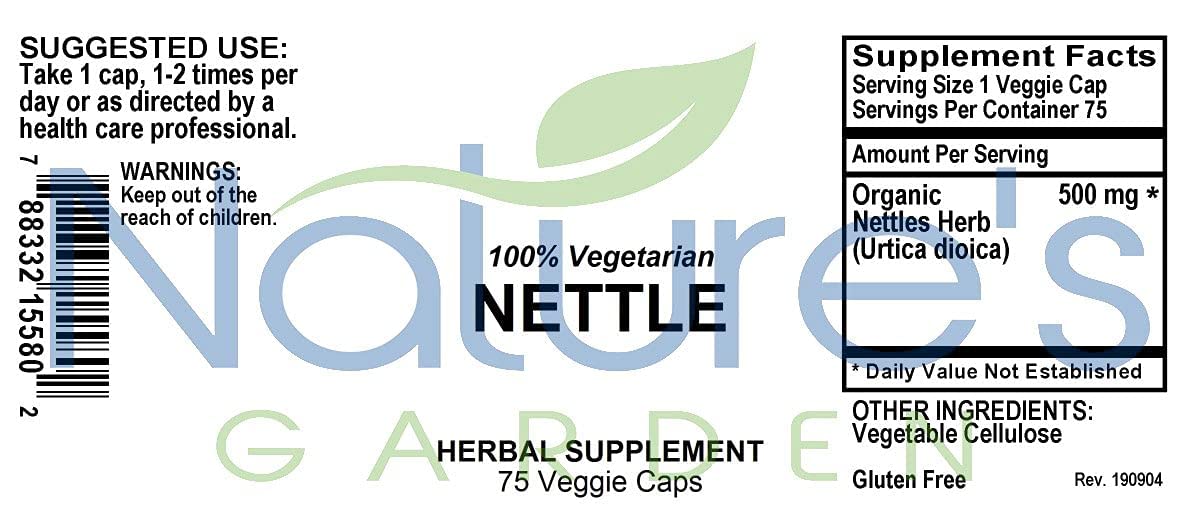 NATURE'S GARDEN ESSENTIALS Nettles Capsules 1 Count