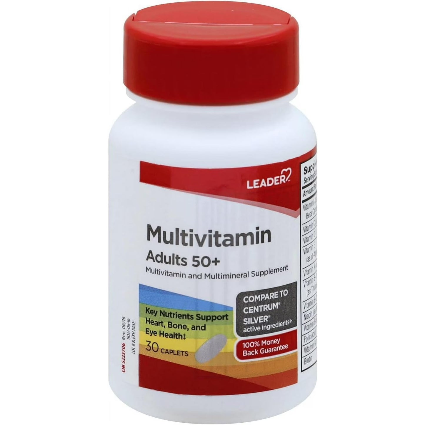 Leader Multivitamin Adult 50+ Caplets 30 Count