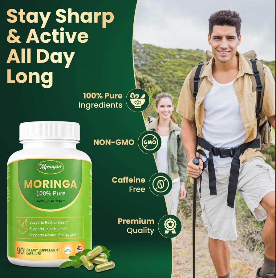 MPRAYAN Moringa Capsules 800mg Capsule, 90 Veg Capsules